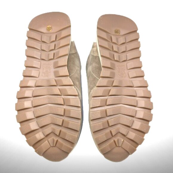 Brunello Cucinelli Shearling-Lined Nubuck Sneakers – Size 38 (Color: Elefante) - Picture 8 of 11